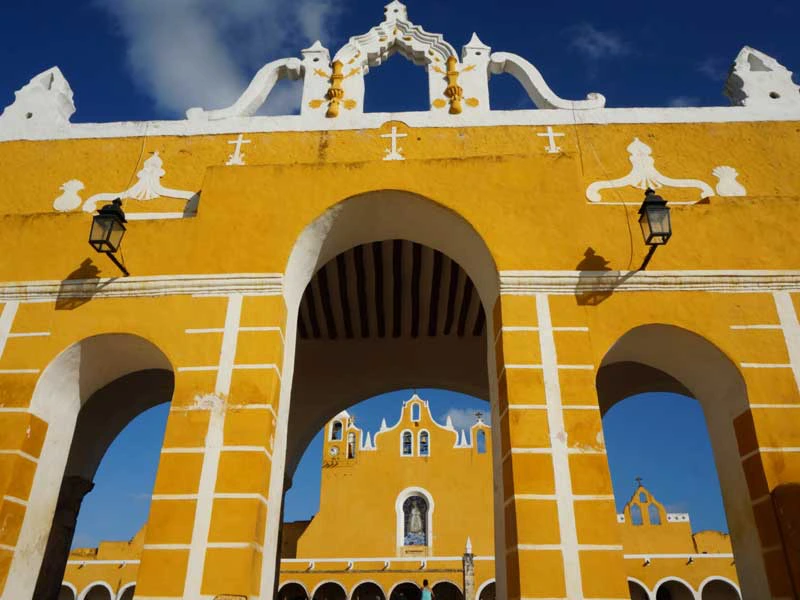 Gelbes Kloster in Izamal in Mexiko