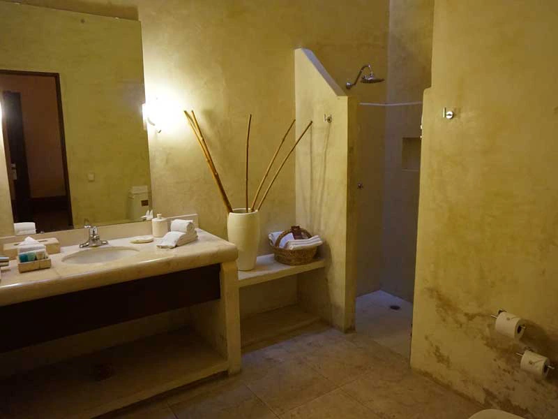 Bad im Hotel in Merida in Mexiko