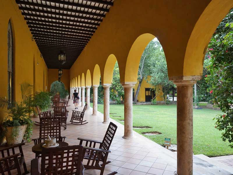 Patio im Hotel in Merida in Mexiko