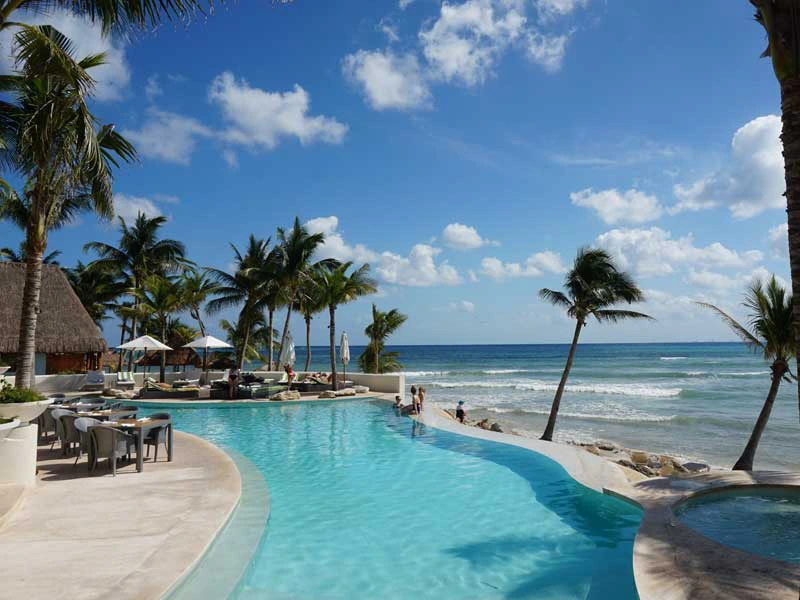 Pool im Hotel in Playa del Carmen in Mexiko