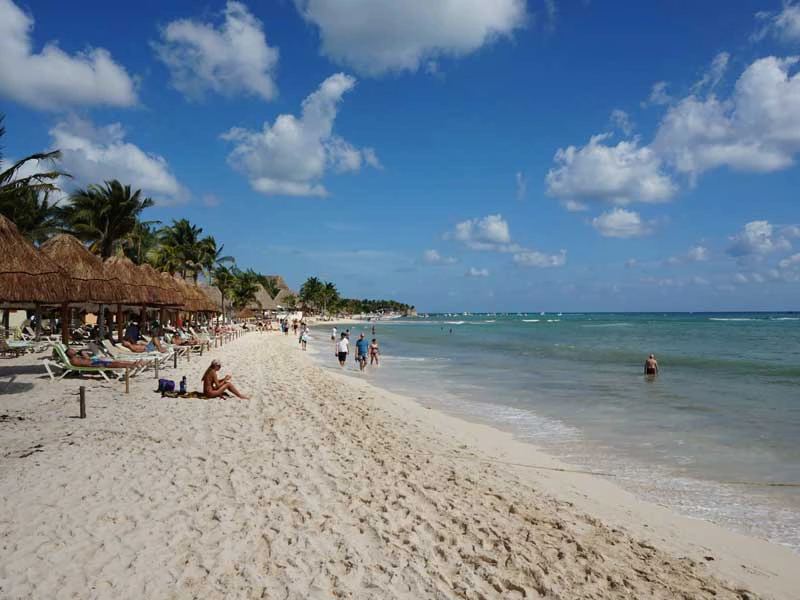 Strand beim Hotel in Playa del Carmen in Mexiko