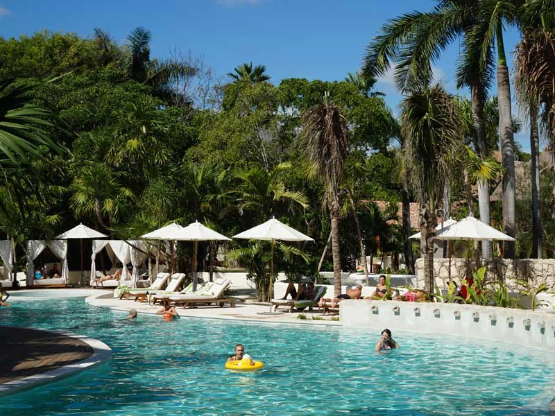 Pool im Hotel in Playa del Carmen in Mexiko