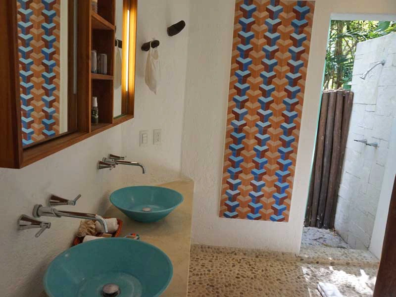 Bad im Hotel in Playa del Carmen in Mexiko