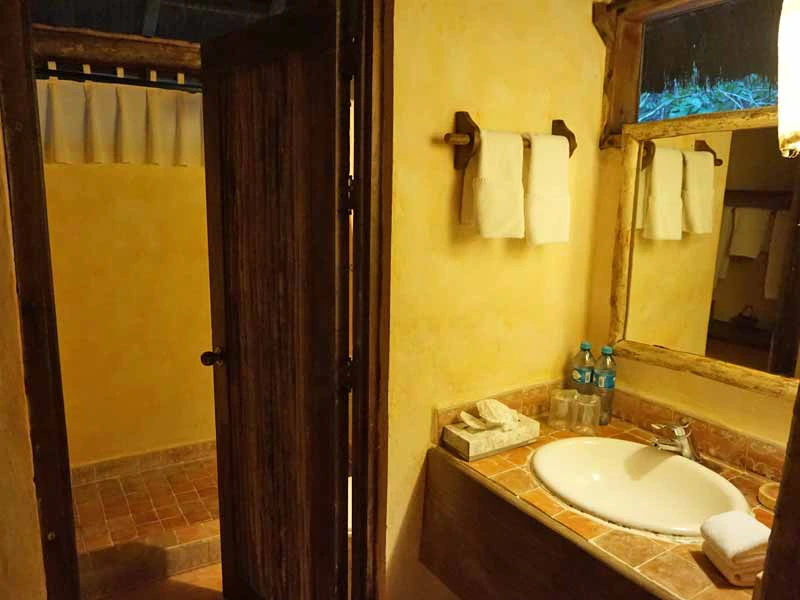 Bad im Hotel in Calakmul in Mexiko