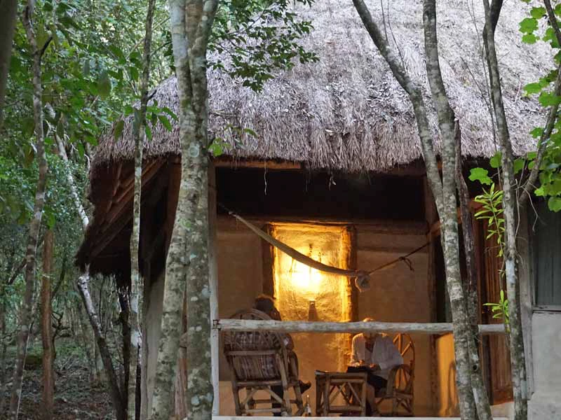 Terrasse im Hotel in Calakmul in Mexiko