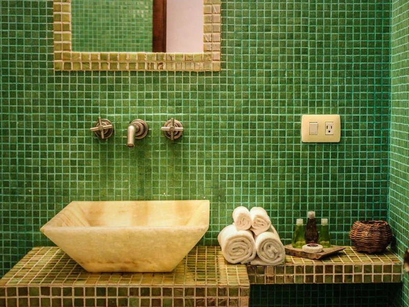 Badezimmer im Hotel in Tulum in Mexiko