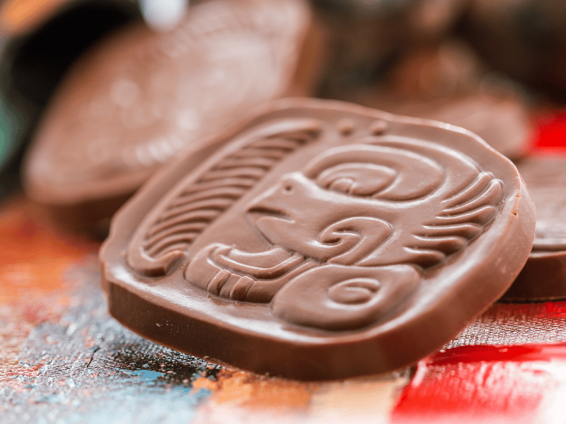 Schokolade im Maya-Design