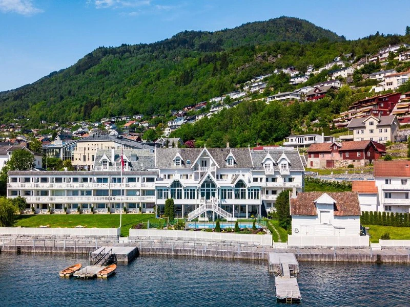 Norwegen Sognefjord Hotel Meer