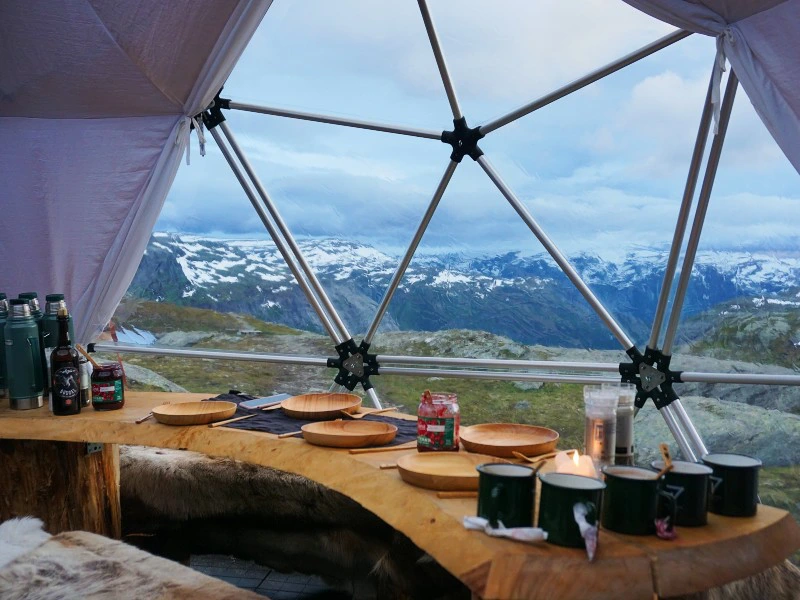 Trolltunga Expeditionszelt Aussicht, Norwegen