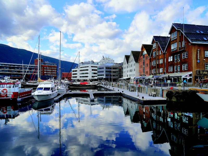Stadtbild in Tromsø in Norwegen