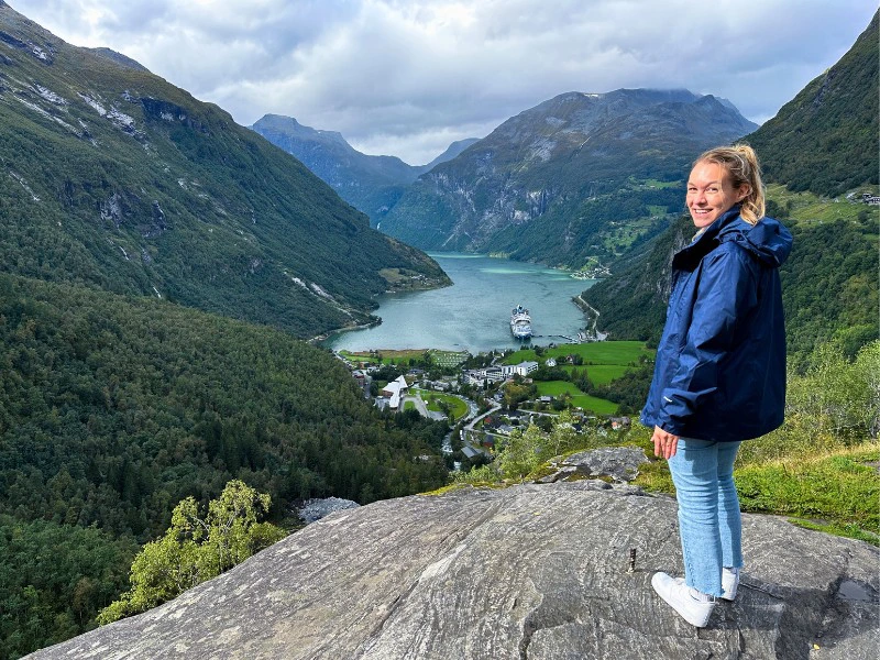 Blick auf den Geirangerfjord, Norwegen