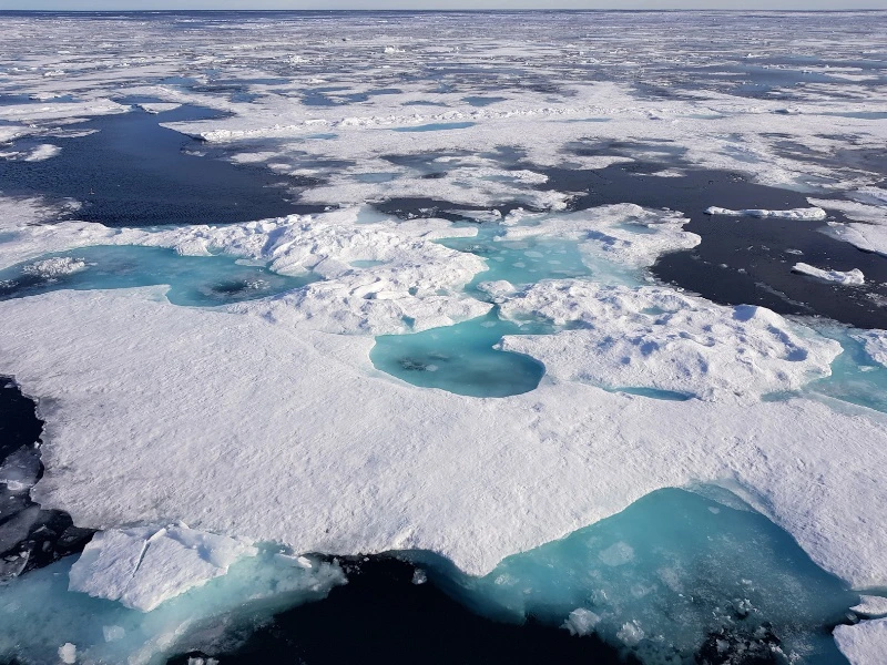 Eisschollen an der Packeisgrenze bei Spitzbergen, Norwegen