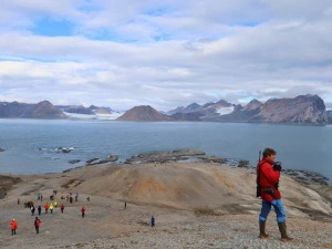 Blick über den Hornsund auf Spitzbergen, Norwegen