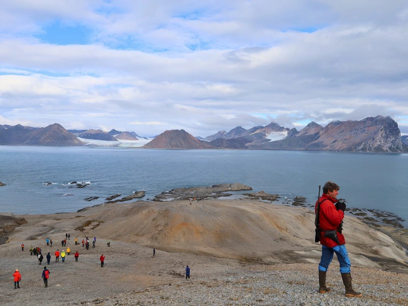 Blick über den Hornsund auf Spitzbergen, Norwegen