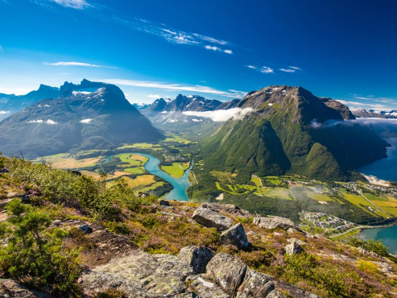Blick über Andalsnes, Norwegen