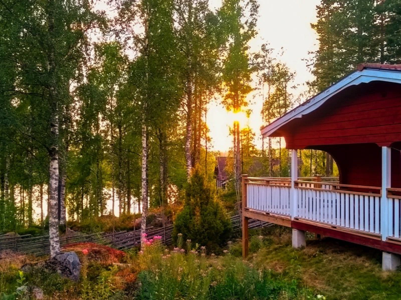 Schweden Värmland Hütte Sonnenaufgang