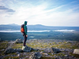 Wanderer in der Natur bei Are