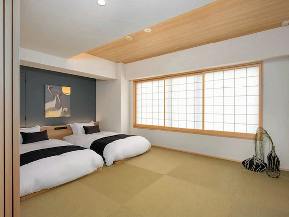 Zweibettzimmer im Apartment im japanischen Stil in Kyoto