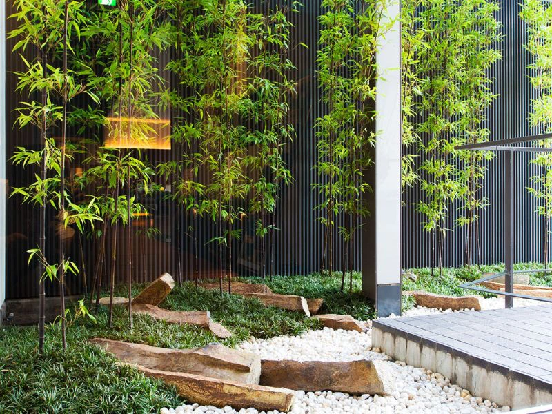 Garten im Hotel in Kanazawa in Japan