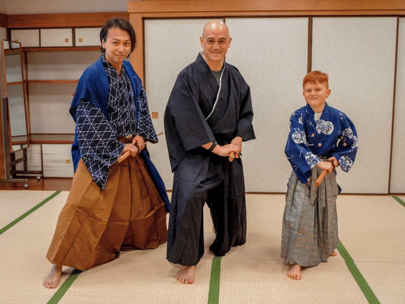 Samurai Kämpfer beim Training