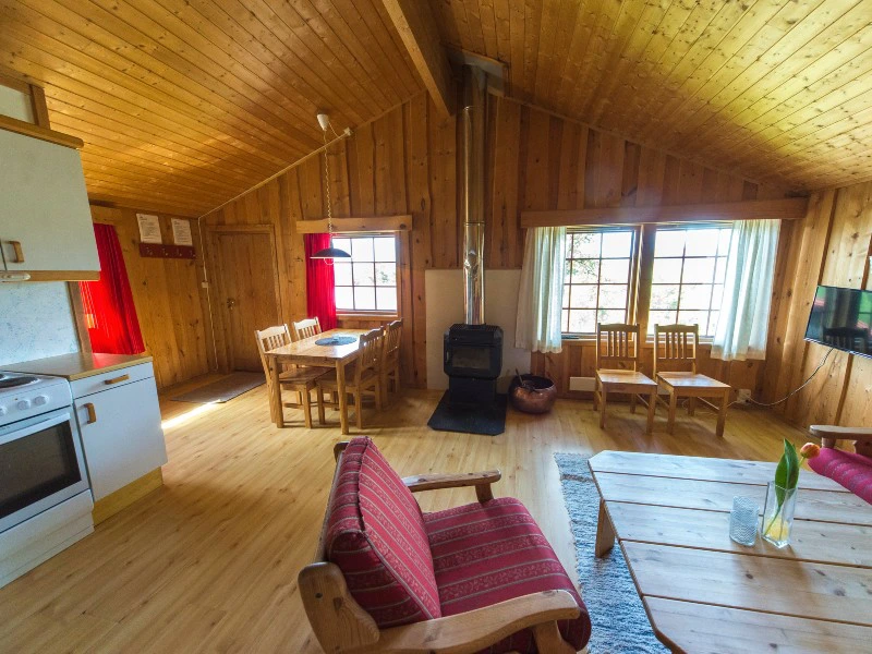 Blick in ein Ferienhaus bei Dombas