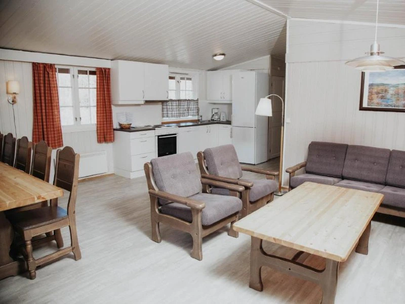 Wohnbereich in einer Hütte in Hovden