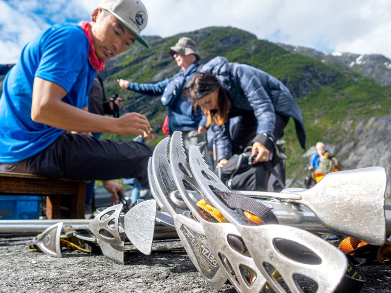 Ausrüstung für Gletscherwanderung