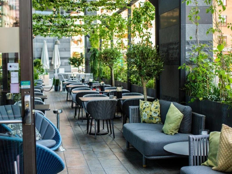 Terrasse in Stockholm, Schweden