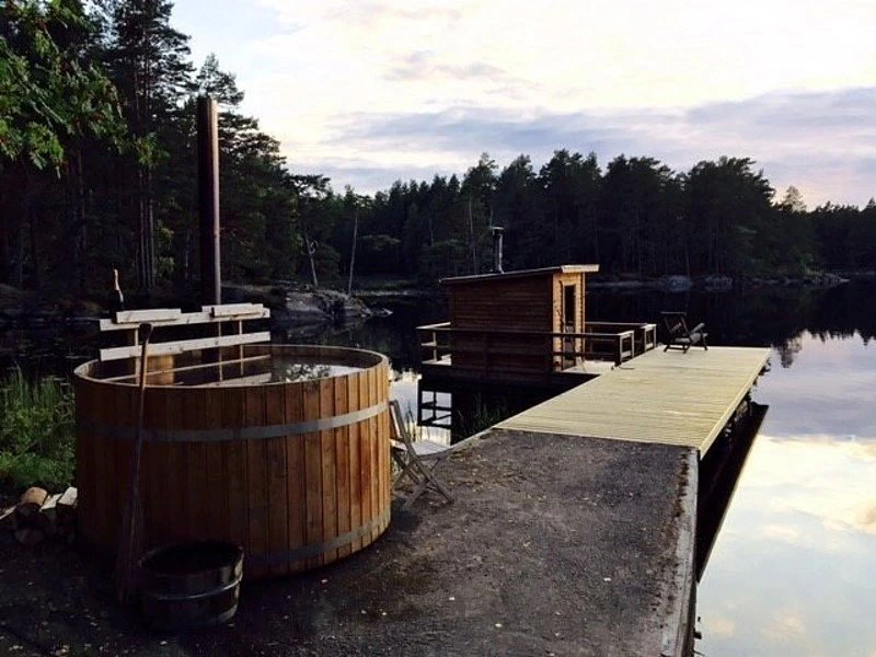Glamping - Hot Tub und Sauna, Tiveden in Schweden