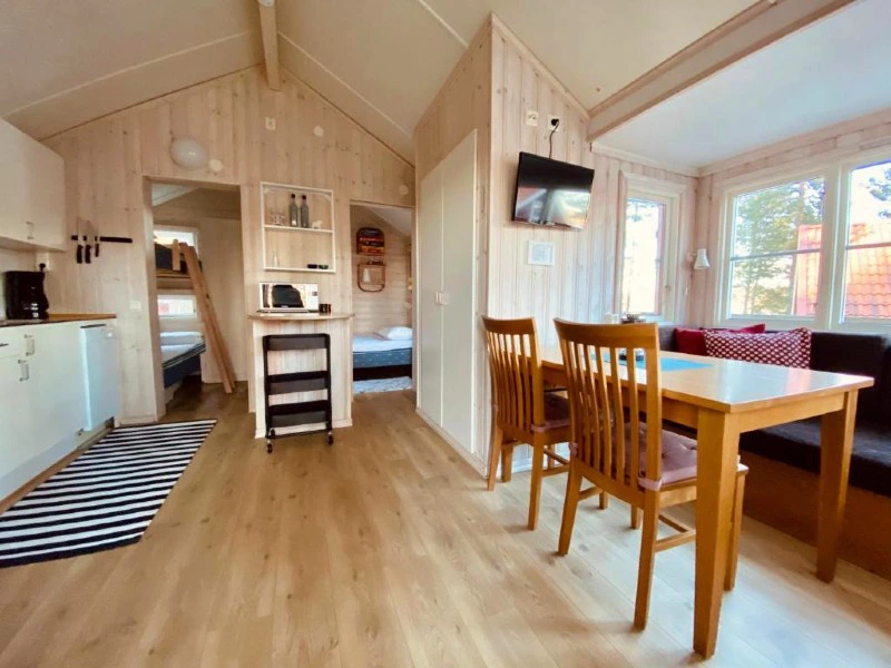 Blick in ein Häuschen in Falun, Schweden