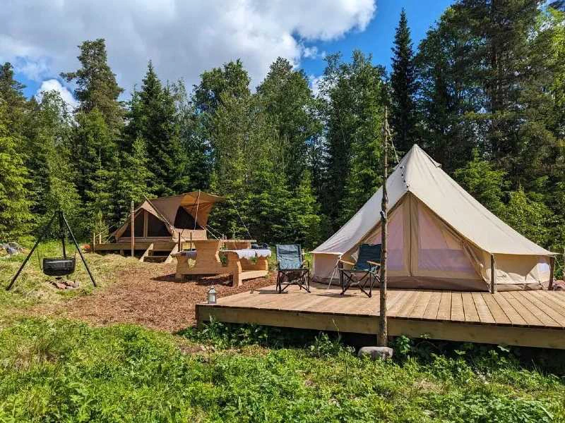 Zeltlager am Sonfjället-Nationalpark in Schweden