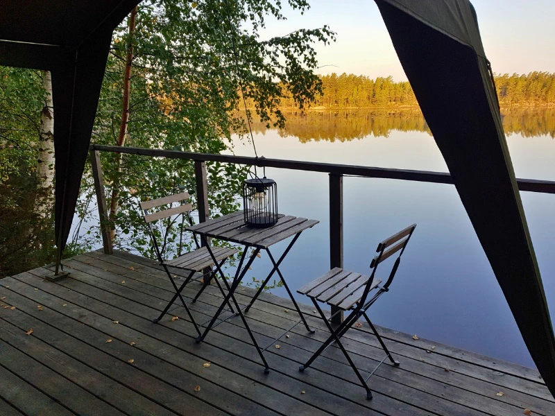 Glamping Zelt im Tiveden Nationalpark in Schweden