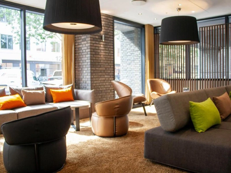 GemĂĽtliche Hotellobby in Kopenhagen