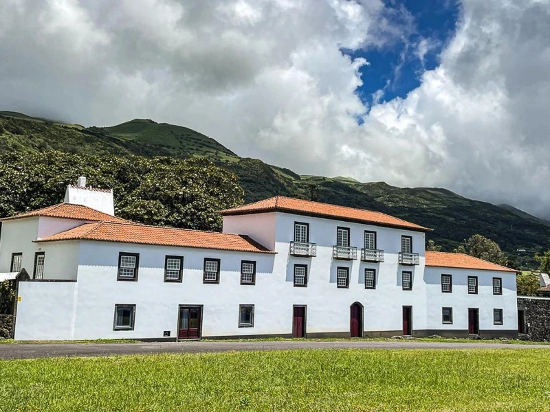 Blick auf die Unterkunft auf Sao Jorge, Azoren