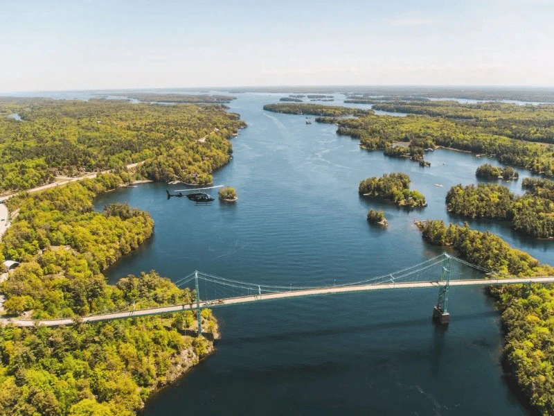 Blick vom Helikopter aus - Thousand Islands