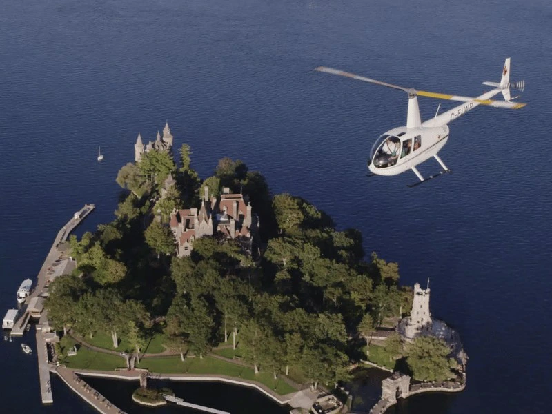 Helikopterflug über den Thousand Islands