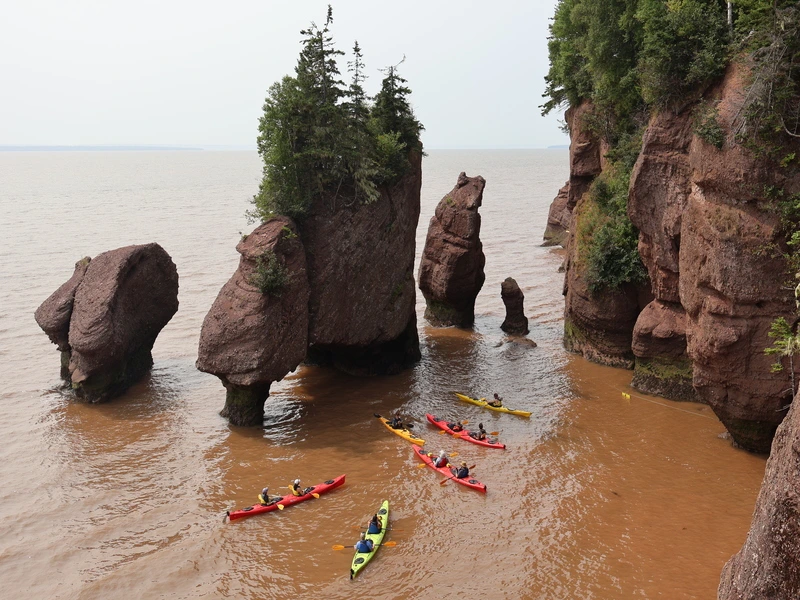 Blick auf Hopewell Rocks, Kanada
