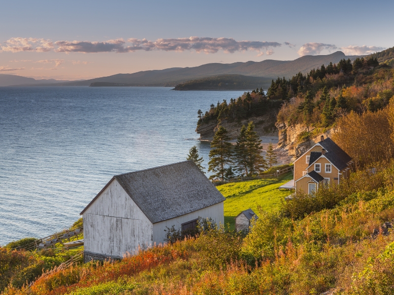 Landschaft in der Gaspésie