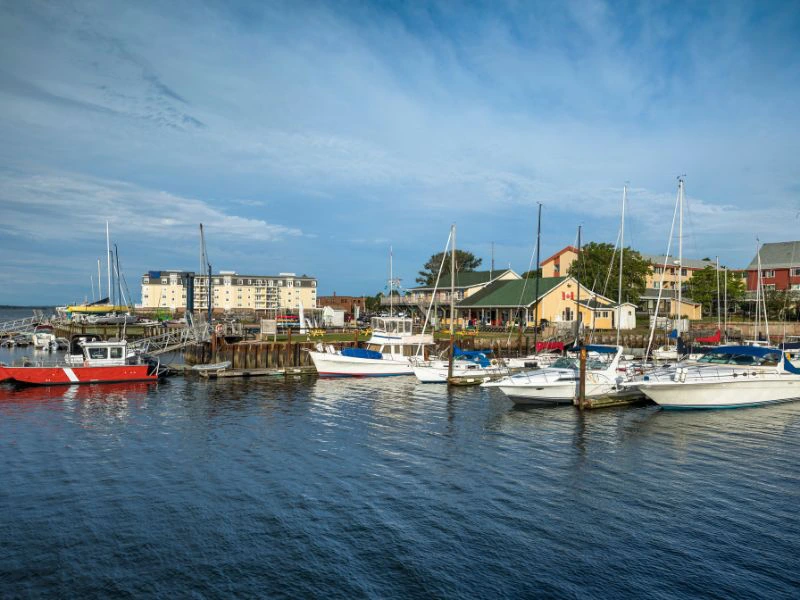 Blick auf den Hafen von Charlottetown