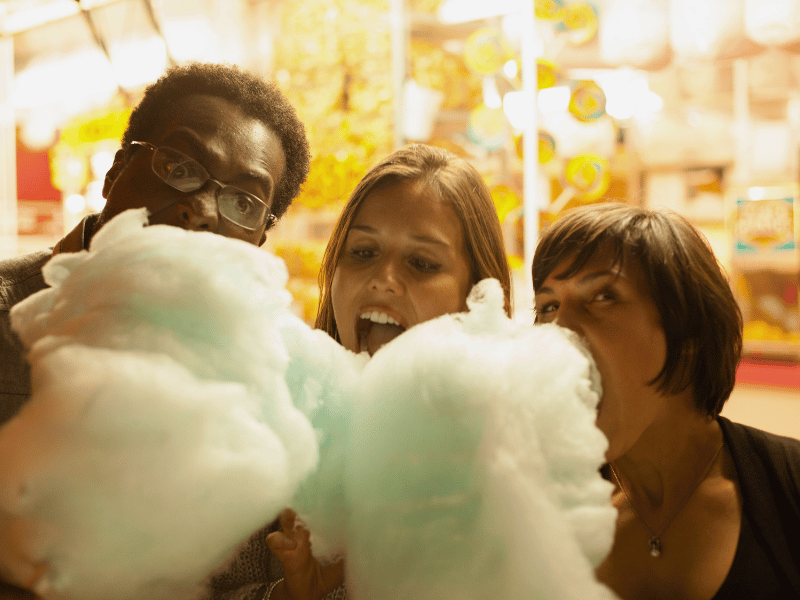 Zuckerwatte probieren in Quebec