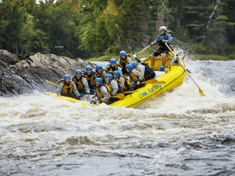 Action beim Rafting