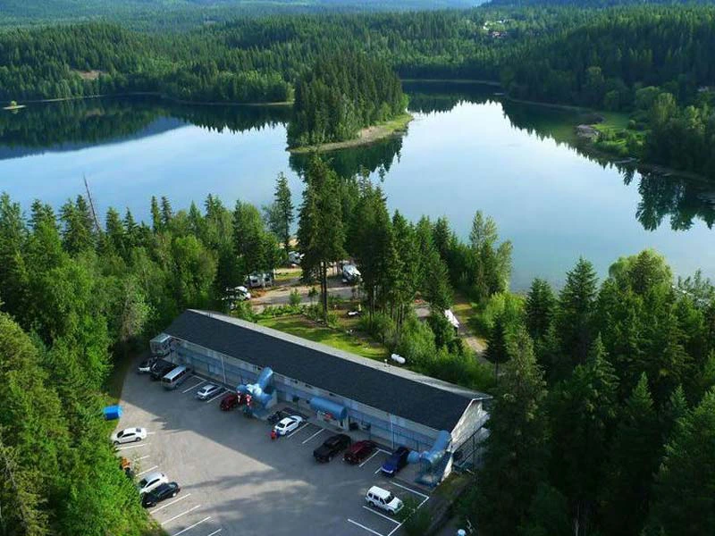 Blick auf Motel bei Clearwater, Kanada