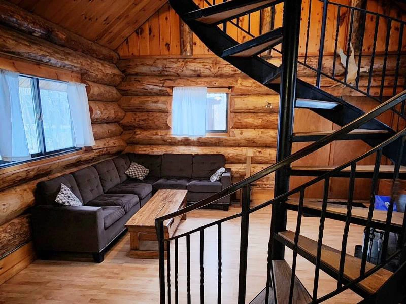 Wohnzimmer in Cabin im Haliburton Forest, Kanada