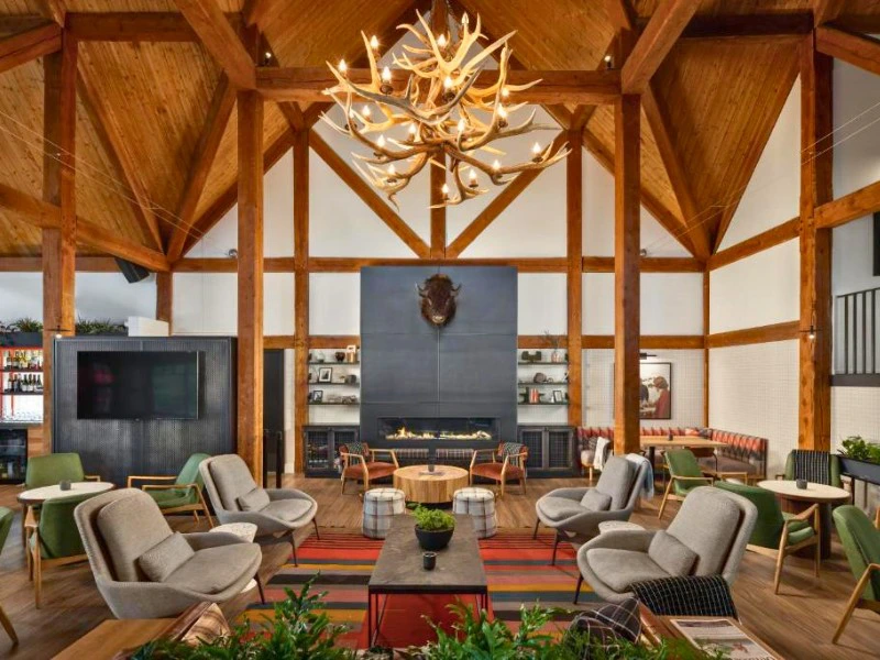 Lobby in der Lodge in Banff, Kanada