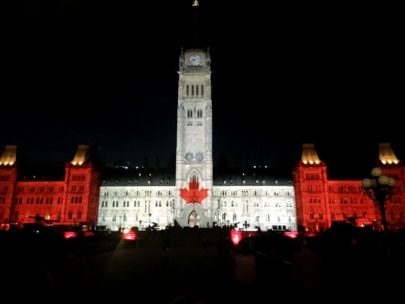 Lightshow Parliament Hill Ottawa, Kanada