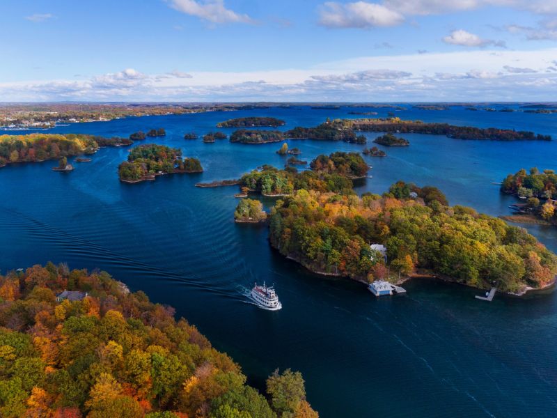 Region Thousand Islands in Kanada von oben