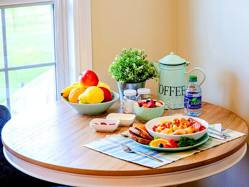 Frühstück im B&B in Smithers, Kanada