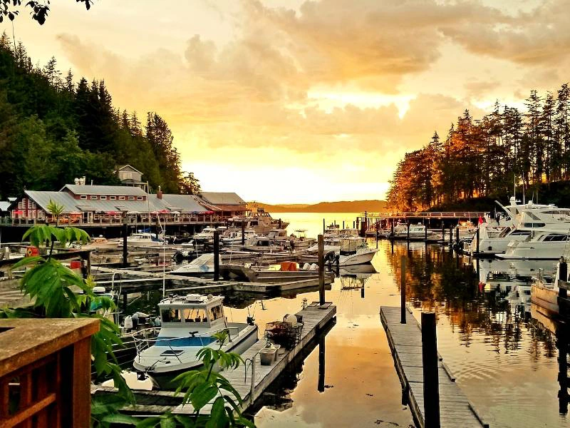 Sonnenuntergang bei Telegraph Cove, Kanada