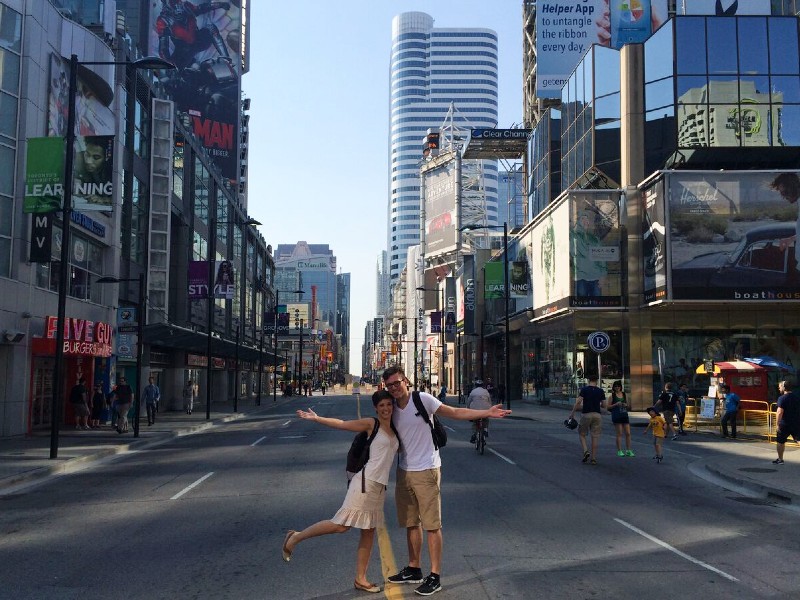 Reisende in Toronto, Kanada