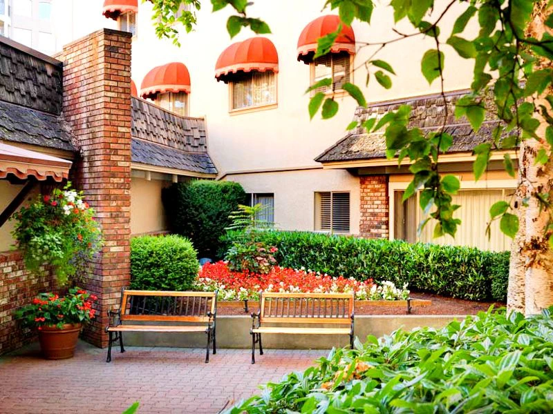 Innenhof im Hotel in Victoria, Kanada